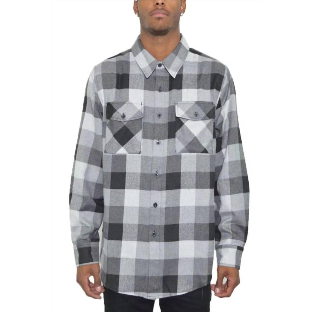 NEW WEIV unisex plaid flannel in black